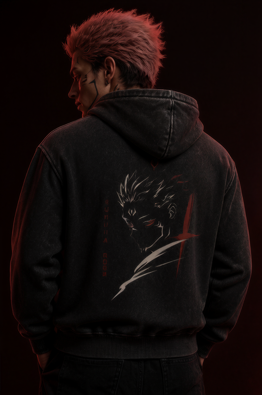 King of Curses Washed Oversize Hoodie