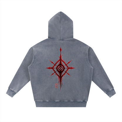 Blood Manipulation Washed Oversize Hoodie