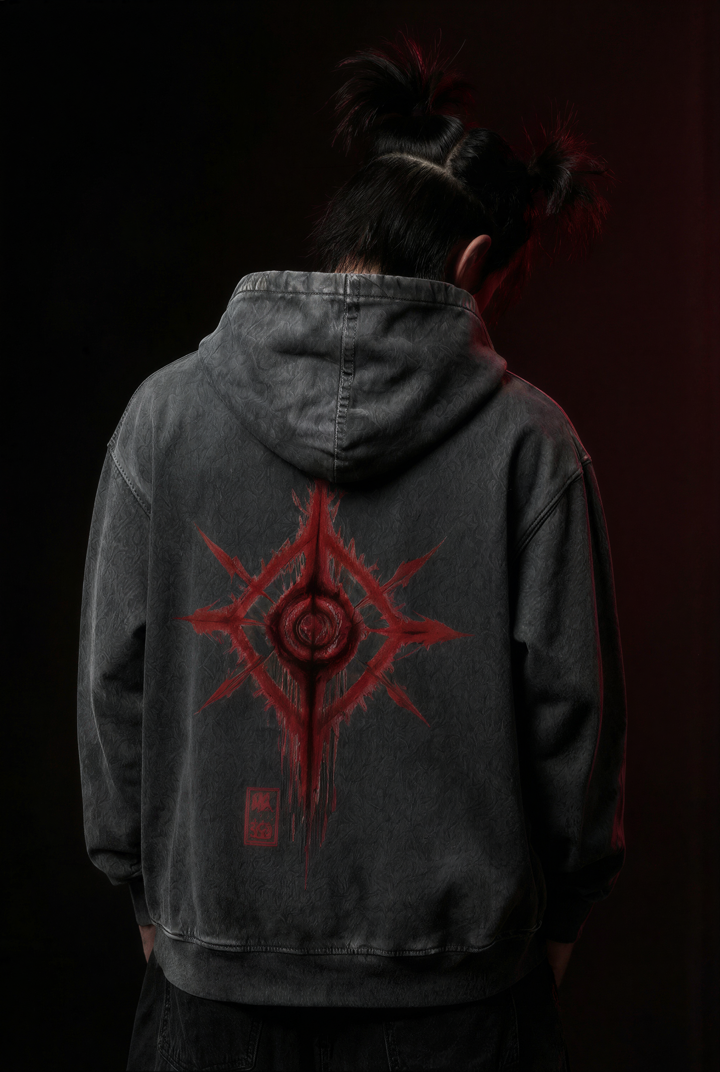 Blood Manipulation Washed Oversize Hoodie