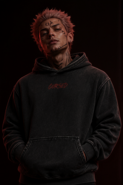 King of Curses Washed Oversize Hoodie